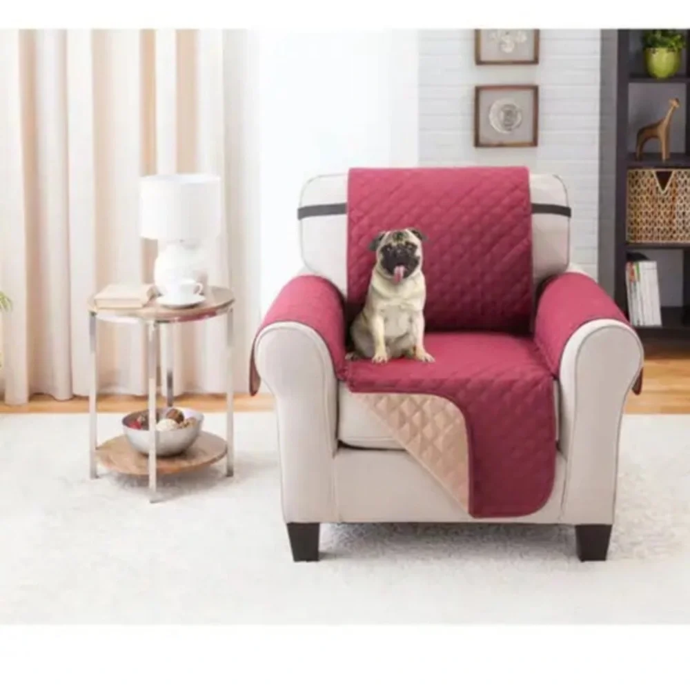 Reversible Chair Furniture Protector‎ Burgundy/Taupe size 75”x65”